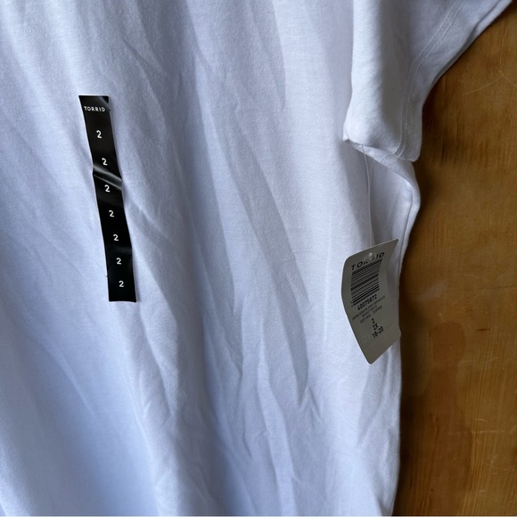 Torrid Everyday Signature Jersey Crew Neck Short Sleeve Tee White  NWT - Picture 7 of 12